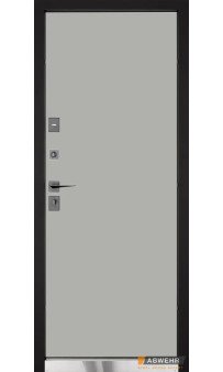 Входные двери ABWEHR модель Harmonia комплектация Megapolis Kale (Чёрная шагрень + Олово супермат)
