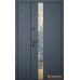 Входная дверь ABWEHR Defender 1200 Nordi Glass 506 полуторные металл покраска RAL 7021T / белый Vinorit