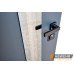 Входная дверь ABWEHR Defender 1200 Nordi Glass 506 полуторные металл покраска RAL 7021T / белый Vinorit