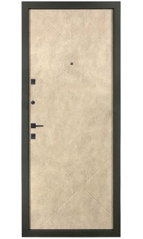 Входная дверь Artiz (тип-10 Квадро) модель 197 Бетон графит / Бетон бежевый