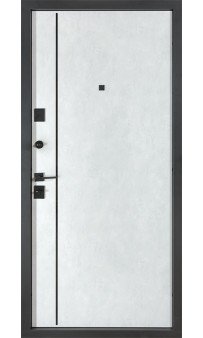 Входная дверь Булат (Цитадель) B-83 (квадро) модель 554 оксид тёмный/оксид белый