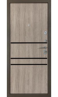 Входная дверь Булат (Цитадель) К-88 модель 517 Дуб немо карбон/Дуб немо серебряный