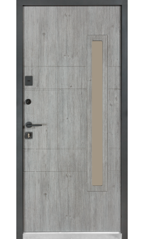 Вхідні вуличні двері Булат Cottage мод.705/431 Metalic Grey / Модрина Вулканічна