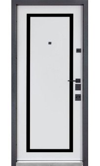 Входная дверь Булат Expert, модель 570/568 дуб дорато тёмный/олово супермат