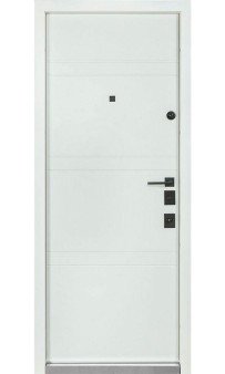 Входная дверь Булат Термо Expert, модель 550/253 рокси антрацит серый/белый супермат