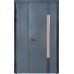 Входная уличная дверь Булат Термо House модель 705/431 - 1200 мм. Тёмный антрацит (со стеклопакетом)