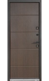 Входная уличная дверь Булат Термо House модель 703/191 Венге тёмный / Венге тёмный