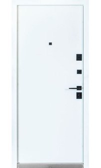 Входная дверь Булат Термо Ультра модель 567/гладкая хром/белый матовый