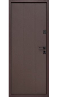 Входная дверь Форт Нокс "Гранд М" матовый цинк коричневый 8019+молдинги / матовый цинк коричневый