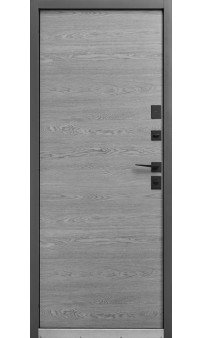 Входная дверь Форт Нокс "Крафт" матовый серый 7024 / астана пыльно-серый горизонт