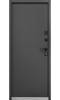 Входная дверь Форт Нокс "Крафт-Термо" матовый серый 7024 (металл) + вставка / матовый серый 7024 (металл)