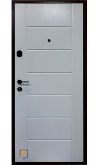 Входная дверь Форт Нокс "Сити" DG-36 венге южный / белая структура горизонт