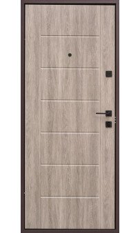 Входная дверь Форт Нокс "Сити" DG-36 орех шоколадный / дуб немо серебряный