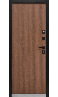 Входная дверь Форт Нокс "Троя Стрит" дуб золотой (металл) / дримвуд светлый (МДФ)