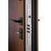 Входная дверь Форт Нокс "Троя Стрит" дуб золотой (металл) / спил дерева медовый (МДФ)
