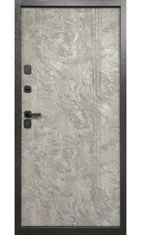 Входная дверь Министерство Дверей БЦ "Термос" (с терморазрывом) серый антик / светлый мрамор (мет/мдф)
