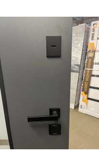 Входная уличная дверь Портала "Стрит Термо Гард" стеклопакет (серия Стрит Термо Гард) Metalic Grey / Дуб Сонома