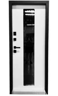 Входная уличная дверь Портала "G-7" (серия Трио Термо Полимер) Антрацит / White 8024