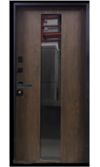 Входная уличная дверь Портала "G-7" (серия Трио Термо Полимер) Дуб Тёмный / Орех Натуральный