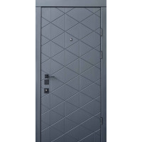 Вхідні двері QDOORS Авангард Бакарді антрацит / біла емаль (ЧБ)