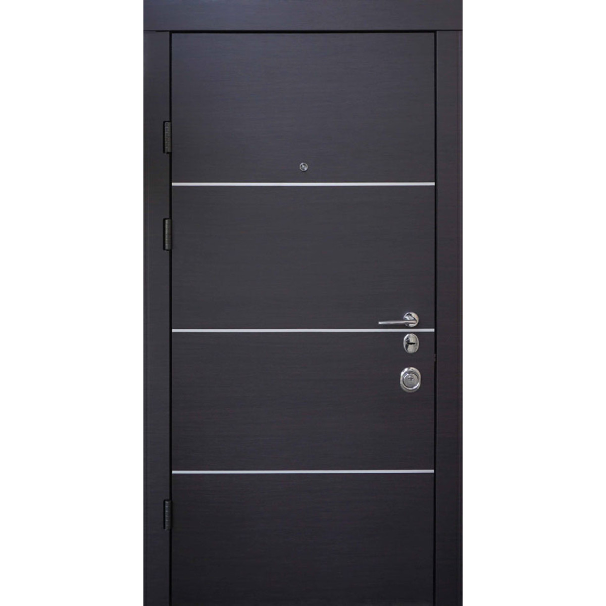 Входная дверь QDOORS Авангард Горизонт AL венге темный горизонт /белое дерево Входная дверь QDOORS Авангард Горизонт AL венге темный горизонт /белое дерево