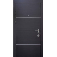 Входная дверь QDOORS Авангард Горизонт AL венге темный горизонт /белое дерево Входная дверь QDOORS Авангард Горизонт AL венге темный горизонт /белое дерево