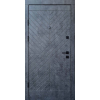 Вхідні двері QDOORS Преміум Некст мрамор темний / бетон бежевий