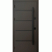 Входные двери Qdoors Street Горизонталь метал песок 8019 декор молдинг /МДФ дуб темный