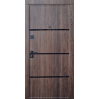 Вхідні двері QDOORS Ультра Аккорд-Ac дуб табак біле дерево (ЧБ)