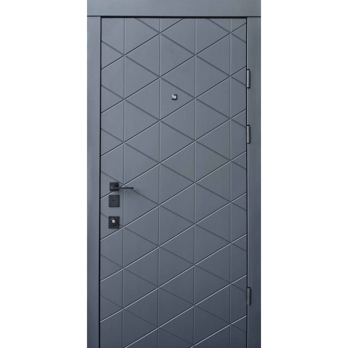 Вхідні двері QDOORS Авангард Бакарді антрацит / біла емаль (ЧБ)