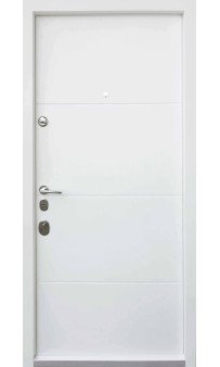 Входная дверь QDOORS Авангард Горизонт AL венге темный горизонт /белое дерево