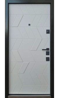 Входная дверь Qdoors Авангард Конверс-АК бетон темный/грей софт