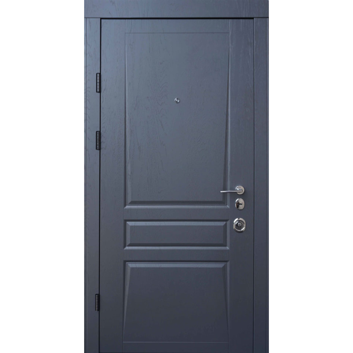 Входная дверь QDOORS Авангард Трино дуб графит / белый супермат