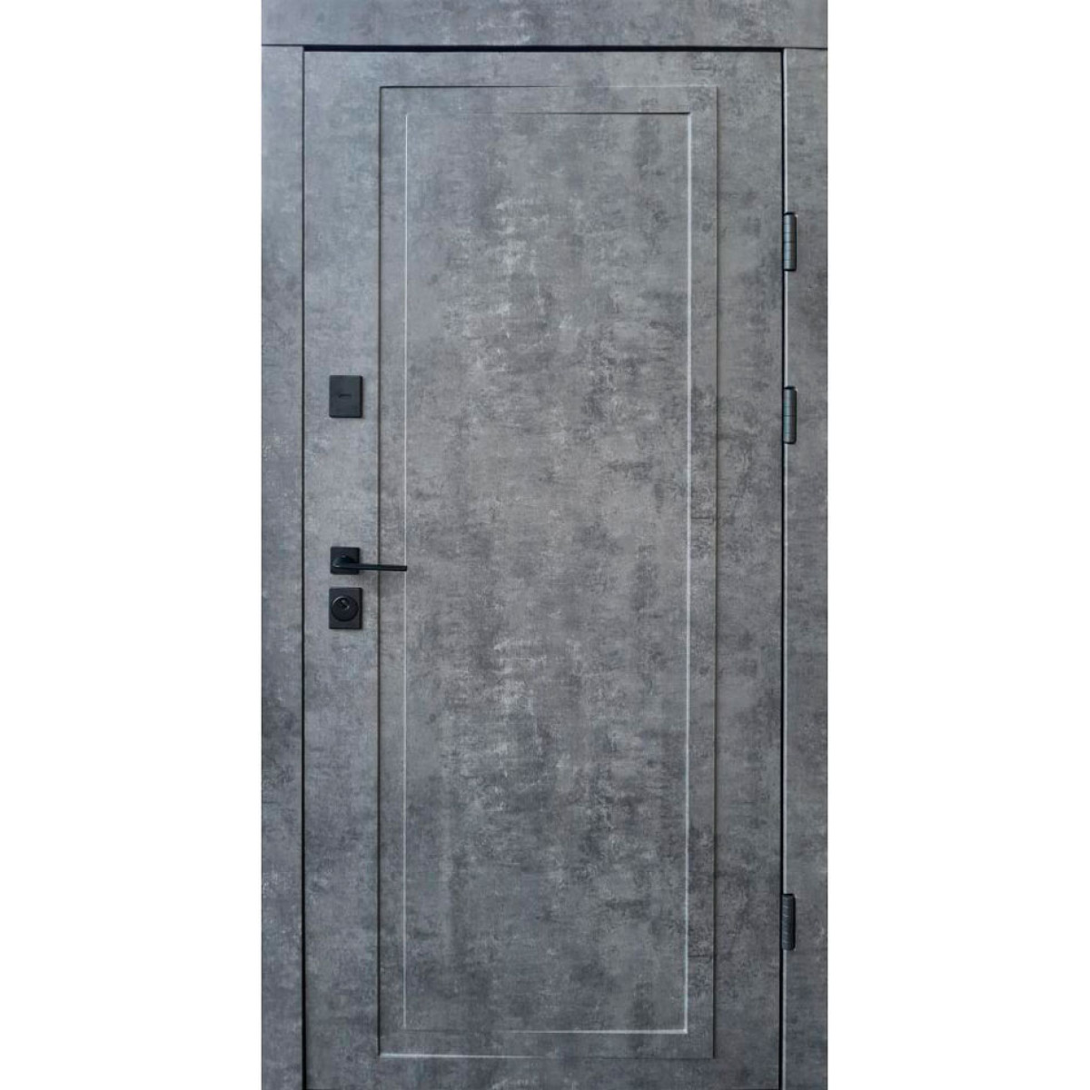 Вхідні двері QDOORS Ультра Міроу мрамор темний / біла емаль + дзеркало
