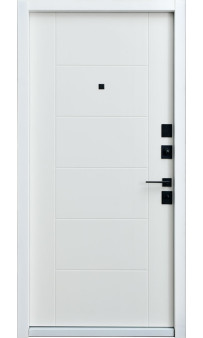 Входная дверь Straj LUX Standart Securemme Parallel бетон темный/ белый матовый