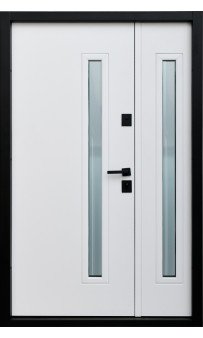 Входная дверь BEREZ Smart Street Rio S Double дуб темный/ vin белый 1220 мм 