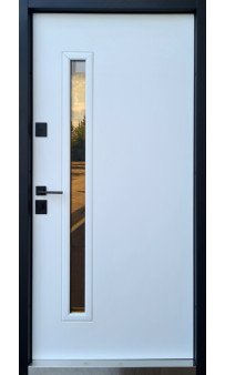 Входная дверь BEREZ Smart Street  Rio S PF антрацит сірий пісок /vin білий атлас