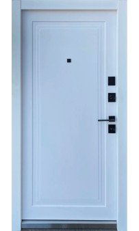 Входная дверь Straj LUX 4к  Florence чорная структура софт тач / белая эмаль