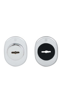 Securemme 4224EZT27M4 Комплект броненакладка сувальдная, хром (овал)