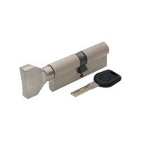 Циліндр BRUNO SECURITY 40 / 40мм лаз. 80мм 5кл плоск. повор. нікель Циліндр BRUNO SECURITY 40 / 40мм лаз. 80мм 5кл плоск. повор. нікель