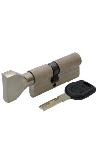 Цилиндр дверной Вruno Security 30/40мм лаз. 70мм 5кл плоск. повор. никель