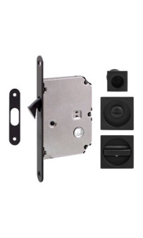 Ручка на раздвижную дверь Fimet 3667R, матовый черный (комплект wc)