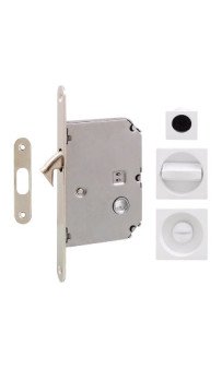 Ручка на раздвижную дверь Fimet 3667R, матовый белый (комплект wc)