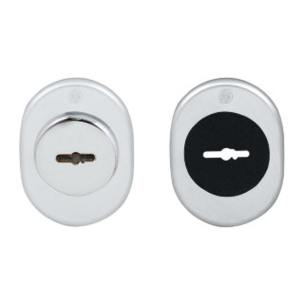 Securemme 4224EZT27M4 Комплект броненакладка сувальдная, хром (овал) Securemme 4224EZT27M4 Комплект броненакладка сувальдная, хром (овал)